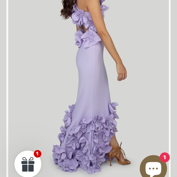 Greta Constantine designer formal gown size medium in colour Mauve - Picture 10 of 14